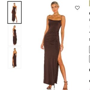 XS Lovers and Friends Odessa Gown Espresso Brown